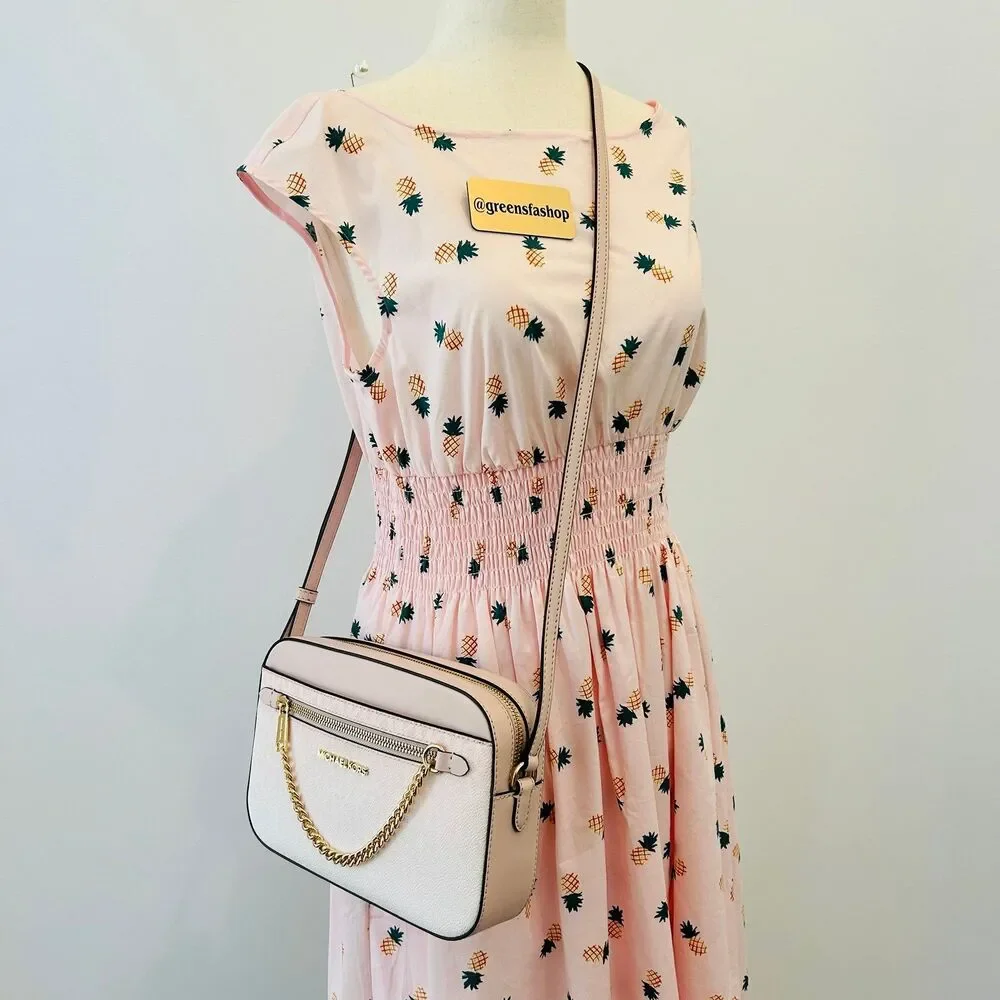 Michael Kors Purse Jet Set Ombré Signature Logo Crossbody Body Bag Powder Blush